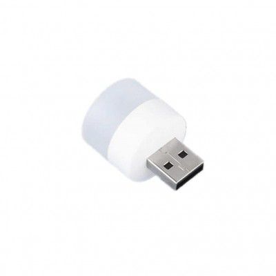 DeoDap Mini Portable Small USB LED Night Lamp, Plug in Led Nightlight for PC, Car Bulb, Indoor, Outdoor, Camping, Reading, Sleeping - Set of 1 (White Color)