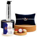 DeoDap Rakshabandhan Multicolor Rakhi (K2_256+257_TMR) Rakhi with Coffee Mug Flask, Pooja Material, Pooja Coin & Greeting...