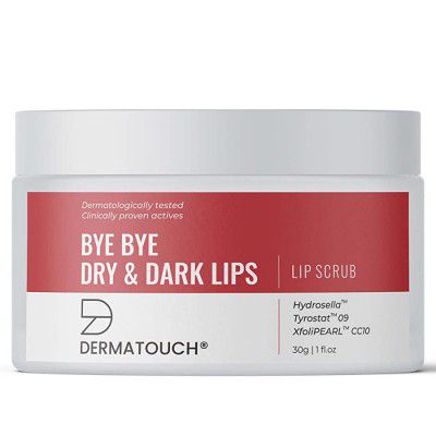DERMATOUCH Bye Bye Dry & Dark Lips Scrub | Lightening & Brightening Lip scrub for men and women - 30g