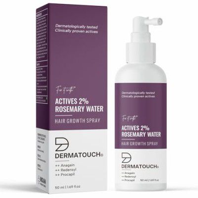 DERMATOUCH Rosemary Water Spray For Hair Growth - 50 ml | Advance 2% Actives Rosemary, Redensyl, Anagain + Procapil Spray Mist for Fall Control, Stimulates Hair Growth, Adds Shine, Strengthens