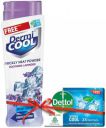DermiCool Prickly Heat Powder Lavender 150gm + Dettol Cool Soap 125gm Free (2 x 137.5 g)...