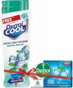 DermiCool Prickly Heat Powder, Regular 150gm + Dettol Cool Soap 125gm Free  (2 x 275 g)...