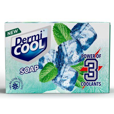 Dermicool Soap With The Power Of 3 Coolants - Camphor, Menthol, Thyme Oil | 125 GM Each | Pack of 5
