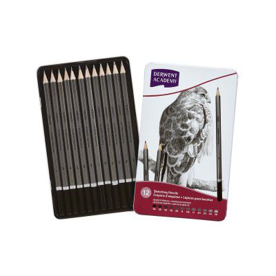 Derwent Academy Sketching Pencils Tin, 6B-5H (Set of 12)