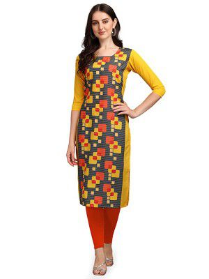 Desi Munde Womens Straight Stitched Kurti