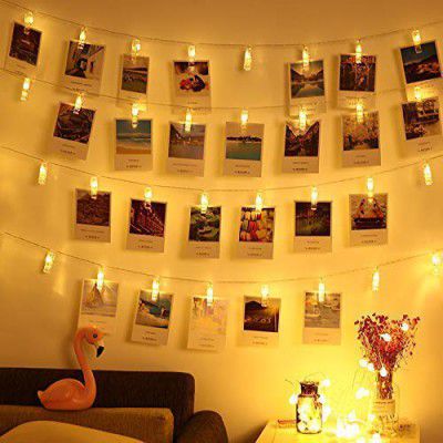 Desidiya ® 20 Photo Clip LED String Lights for Photo Hanging, Birthday, Festival, Wedding, Party for Home, Patio, Lawn, Restaurants Home Decoration