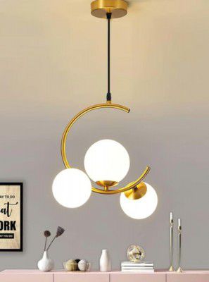 Desidiya 3-Light Gold Globe Pendant Ceiling Lamp – Modern Hanging Light