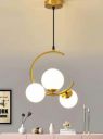 Desidiya 3-Light Gold Globe Pendant Ceiling Lamp – Modern Hanging Light...
