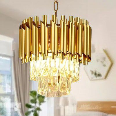 Desidiya 300mm Golden Modern Crystal Pendant Light
