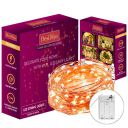 Desidiya 3AA Battery Powered Copper String Decorative LED Fairy Lights Warm White, 10 Meters, 100 LED's (Pack of 1)...