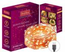 DesiDiya Copper 100 led Fairy String Lights with USB Powered Led Light (10 Meters , Warm White)...
