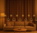 Desidiya® Diya Lights Diwali String Curtain Lights – Warm White Indoor & Outdoor Lights...