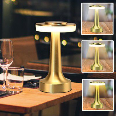 Desidiya® Metal LED Table Lamp with Touch Sensor Rechargeable Desk Lamp