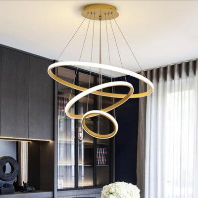 Desidiya Modern Double 3-Ring LED Pendant Light Lamp