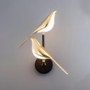Desidiya Modern Double Chirpy Bird Warm White Wall Light for Living Room...