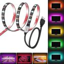 Desidiya® USB 5V 5050 RGB LED Flexible Strip Light Multi-Color Changing Lighting Kit, (1 Meter for TV's Up to 28")....