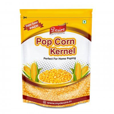 Desire Popcorn Kernel Seeds 1 Kg | Big Size Gourmet Pop Corn Kernels Imported | High Expansion, A Grade Makkai Popcorn