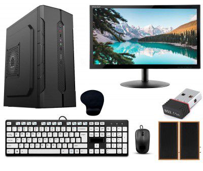 Desktop Computer Set with i5-3470, 16GB RAM, 512GB SSD, 19-inch Monitor, Keyboard, Mouse, WiFi, Speakers, Windows 10, Black-01