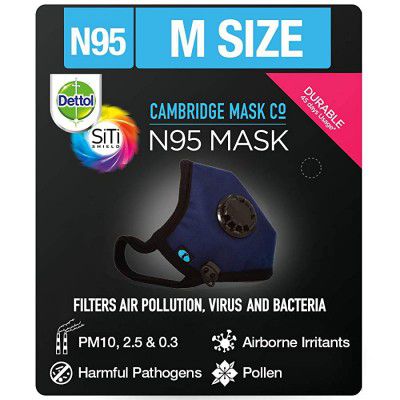 Dettol Anti Virus Reusable and Washable N95 Mask Medium (Blue)
