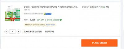 Dettol Beauty & Personal Care Products - Buy any 1 at MRP, get second free