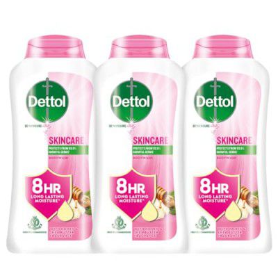 Dettol Body Wash and Shower Gel for Women and Men, Nourish (Pack of 3 - 250ml each)