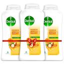 Dettol Body Wash and Shower Gel for Women and Men, Nourish (Pack of 3 - 250ml each) | Soap -Free Bodywash | 8h Moisturization...