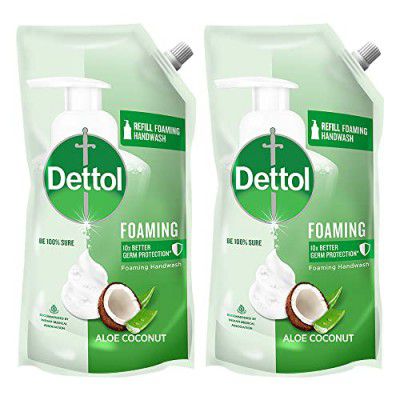 Dettol Foaming Handwash Refill - Aloe Coconut, 700ml (Pack of 2)