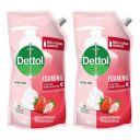 Dettol Foaming Handwash Refill - Strawberry, 700ml (Pack of 2)| Rich Foam | Moisturizing Hand Wash | Soft on Hands, Red...