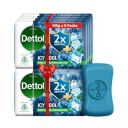 Dettol Icy Cool Bathing Soap Bar With 2X Menthol - 150gm (Pack of 8)...