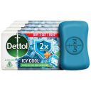 Dettol Icy Cool Bathing Soap Bar With 2x Menthol, 75gm - Pack of 4...