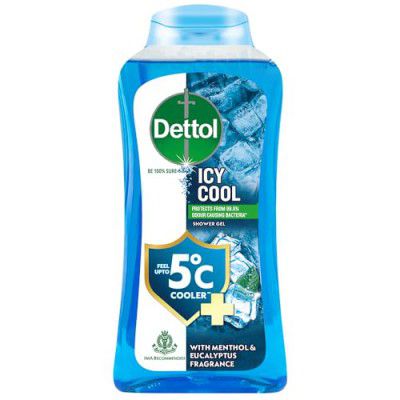 Dettol Icy Cool Body Wash and Shower Gel Bottle for Men 250ml