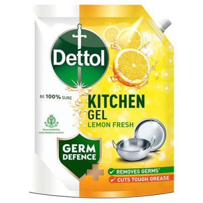Dettol Lemon Fresh Dishwash liquid and Kitchen Gel | 1500ml