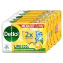 Dettol Lime Cool Bathing Soap Bar with 2x Menthol | 150gm- Pack of 5...