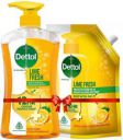 Dettol Lime Fresh Shower Gel 500ml Pump With 450ml Refill (2 x 475 ml)...