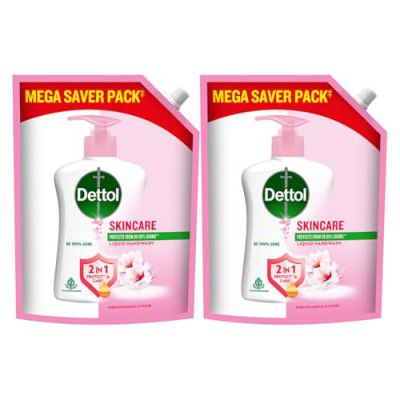 Dettol Liquid Handwash Refill - Skincare Moisturizing Hand Wash, 1350 ml, Pack of 2