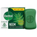 Dettol Neem Bathing Soap Bar with Pure Neem Oil, 75g (Buy 3 Get 1 Free)...