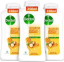 Dettol Nourish Body Wash, Honey & Shea Butter (3 x 250 ml)...