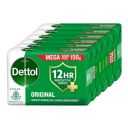 Dettol Original Bathing Soap Bar | Kills 99.99% Germs, 150g (Pack of 6)...