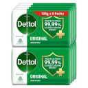 Dettol Original Germ Protection Bathing Soap Bar| Kills 99.99% germs, 125g each (Pack of 8)...