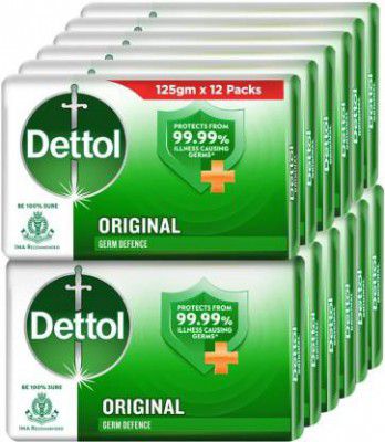 Dettol Original Germ Protection Bathing Soap bar (12 x 125 g)