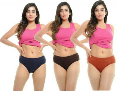 DEVICE OF H Women Hipster Multicolor Panty (Pack of 3)