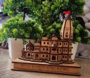 Devogue Shree Ram Mandir Ayodhya Model Beautiful Hand Crafted Solid Wood Home Temple (Height: 15, Pre-assembled)...