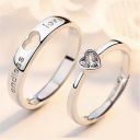 Devora  Endless Love Heart shape Valentine Gifts Couple Ring ...