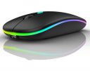 Dezful Wireless Mouse Gaming Mouse 2.4GHz Rechargeable Silent Optical Mouse with USB Receiver 1000/1200/1600 DPI Ergonomic Mouse with 7 Color Breathing Lights (Black)...