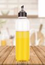 Dhananjay Food-Grade Plastic 1 litres Oil Dispenser for Cooking, Easy Flow Oil and Vinegar Bottle, Oil Pourer, Liquid Dispenser, Transparent, Unbreakable (1000 ml Oval, 1)...