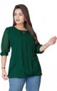 dhanshree tex Casual Puff Sleeves Solid Women Green Top...