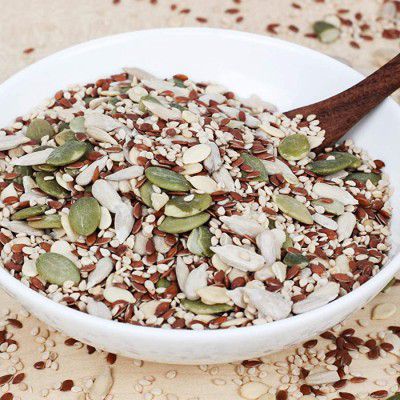 DHAWAK Healthy 6-in-1 Raw Seeds Mix - 1 Kg. | Pumpkin, Sunflower, Chia, Flax, Watermelon, Sesame Seeds