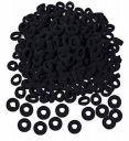 Dhiya fashions & supplies - (set of 100) Black hair band cotton rubber Black band Hair bands for women & Girls...