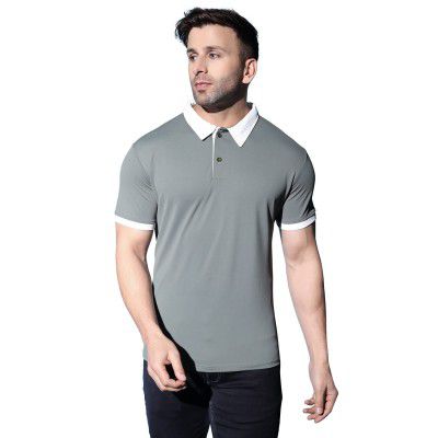 DHRUVI TRENDZ Casual Regular Fit Plain Half Sleeve Polo T-Shirt for Men