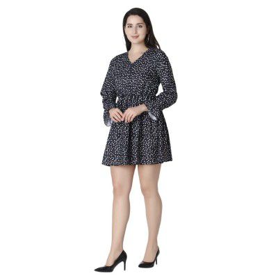 DHRUVI TRENDZ Women Knee-Length Dress | One Piece Dress for Women | Dresses for Women | Trendi Dress for Women | Dress